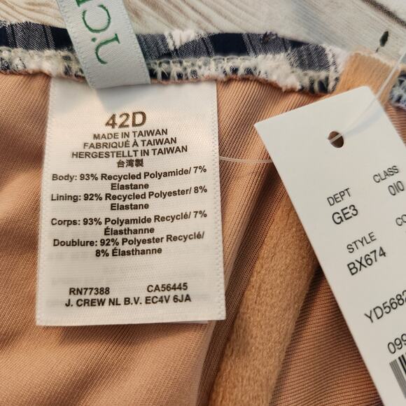 J. Crew 1993 Underwire Bikini Top in Gingham Size 42D NWT - Picture 6 of 8